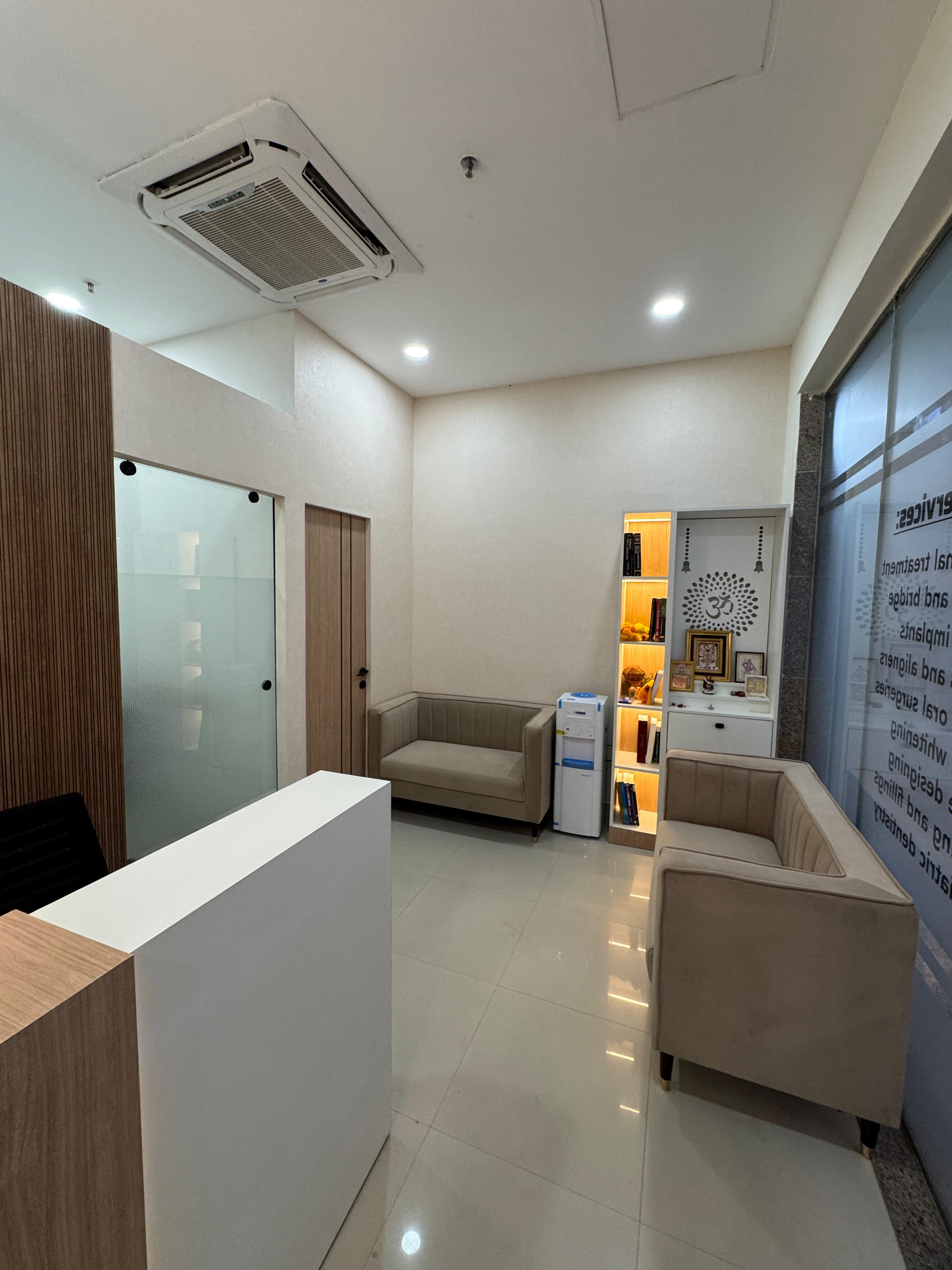 Modern waiting area with stylish seating